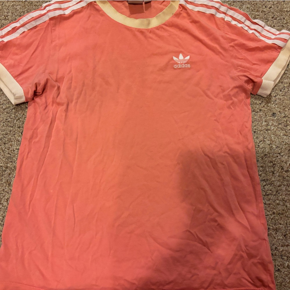 Adidas Peach Tee with Cream Trim